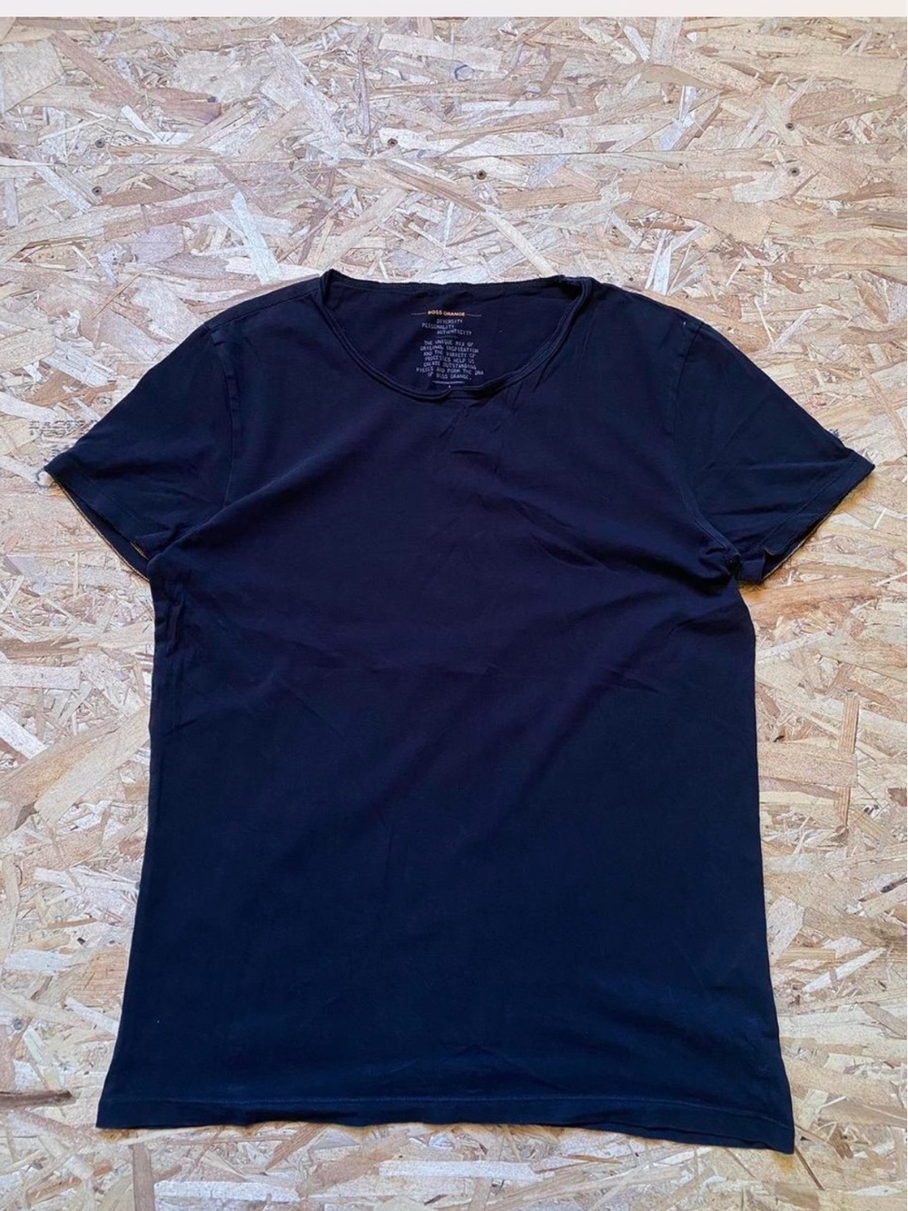 BOSS ORANGE Men's Black Short Sleeve Crew Tee